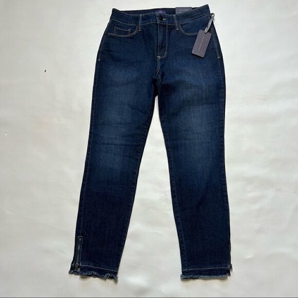 NYDJ Not Your Daughter’s Jeans | NWT Original Slimming Fit Ankle Raw Hem Jeans - Picture 1 of 9